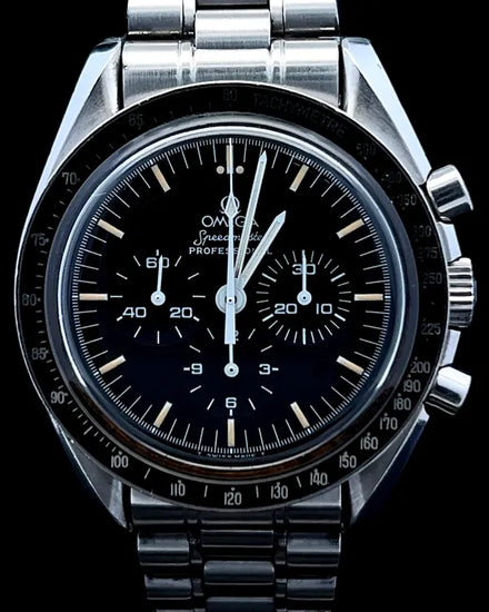 Omega Speedmaster Professional Moonwatch 42MM Black Dial Steel Bracelet (145.022)