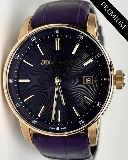 2025 Audemars Piguet Code 11.59 38MM Purple Dial Leather Strap (77410OR.OO.A623CR.01)