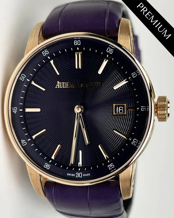 2025 Audemars Piguet Code 11.59 38MM Purple Dial Leather Strap (77410OR.OO.A623CR.01)