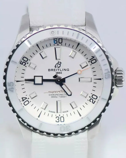 Breitling Superocean 36MM White Dial Rubber Strap (A17377)