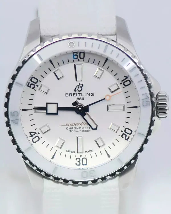 Breitling Superocean 36MM White Dial Rubber Strap (A17377)