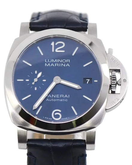 2025 Panerai Luminor Marina 40MM Blue Dial Leather Strap (PAM01370)