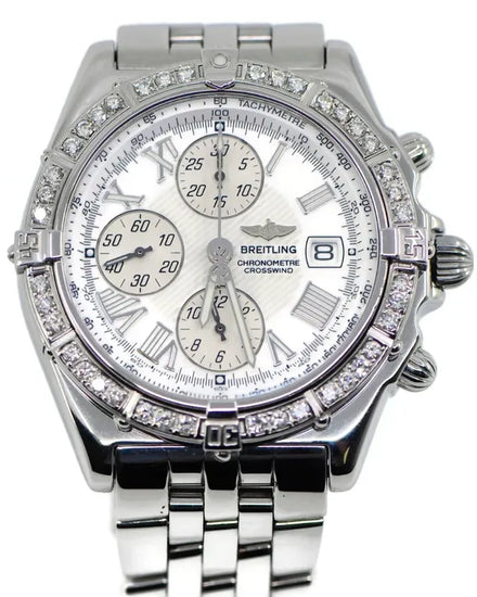 Breitling Crosswind 43MM White Dial Steel Bracelet (A13355)