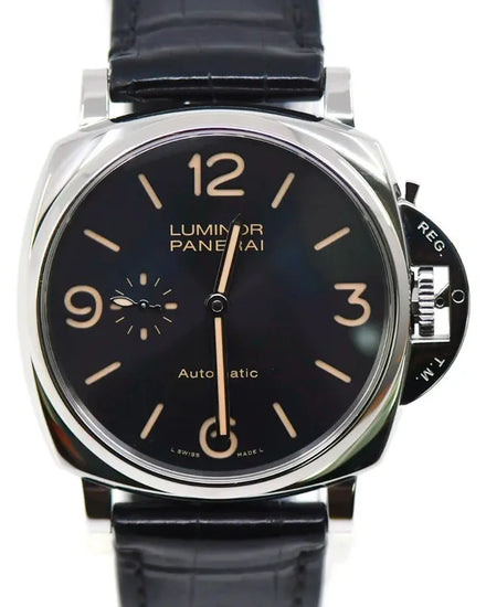 Panerai Luminor Due 45MM Black Dial Leather Strap (PAM00674)