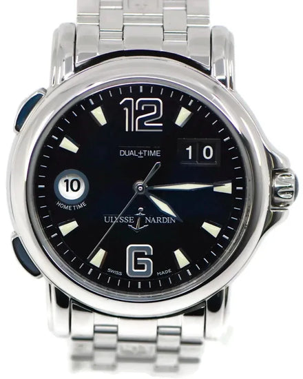 Ulysse Nardin San Marco Big Date GMT 40MM Black Dial Steel Bracelet (223-88)
