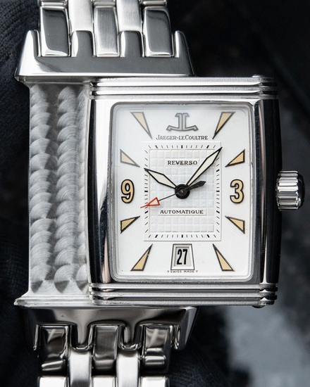 Jaeger-LeCoultre Reverso Gran Sport 27MM White Dial Steel Bracelet (290.8.60)