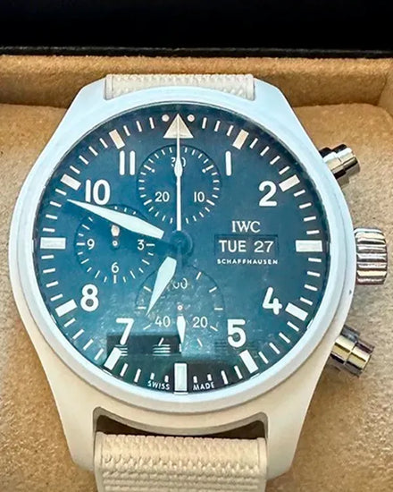 2025 IWC Schaffhausen Pilot Top Gun “Lake Tahoe” Edition 44.5MM Black Dial Rubber Strap (IW389105)