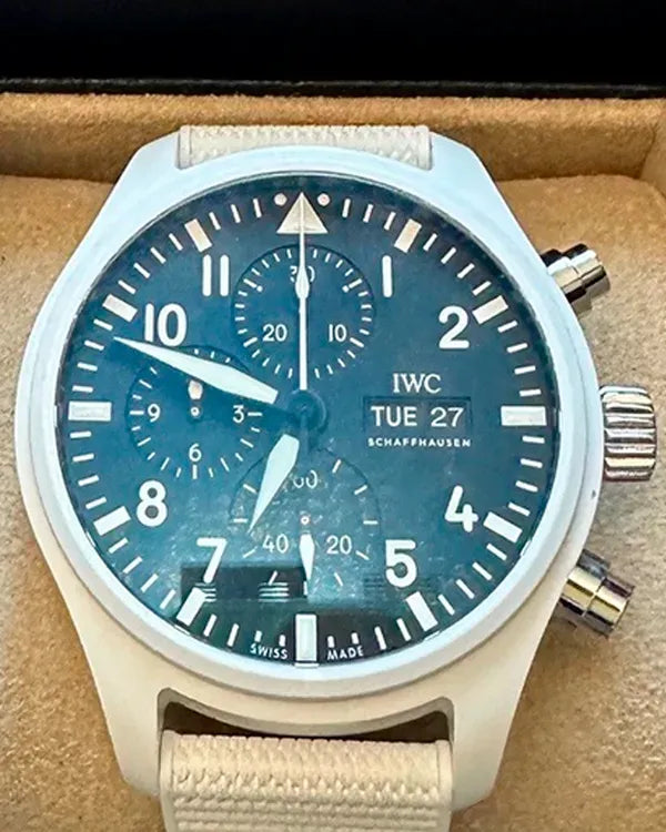 2025 IWC Schaffhausen Pilot Top Gun “Lake Tahoe” Edition 44.5MM Black Dial Rubber Strap (IW389105)