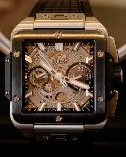 Hublot Square Bang 42MM Skeleton Dial Rubber Strap (821.NM.0170.RX)