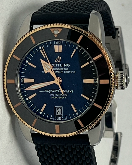 Breitling Superocean Heritage II 42MM Black Dial Rubber Strap (UB2010)
