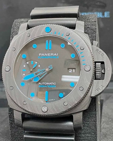 2023 Panerai Submersible Carbotech 47MM Black Dial Rubber Strap (PAM01616)