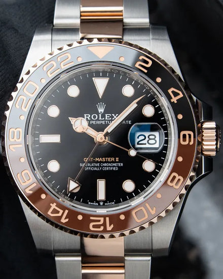 2024 Rolex GMT-Master II "Rootbeer" 40MM Black Dial Two-Tone Oyster Bracelet (126711CHNR)
