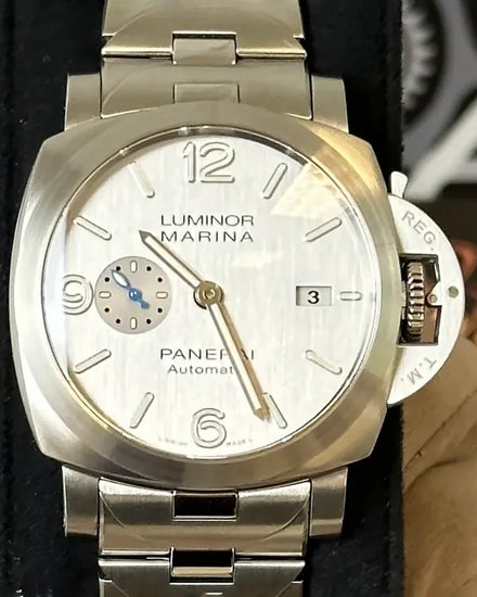 2020 Panerai Luminor Marina 1950 3 Days 44MM Silver Dial Steel Bracelet (PAM00978)
