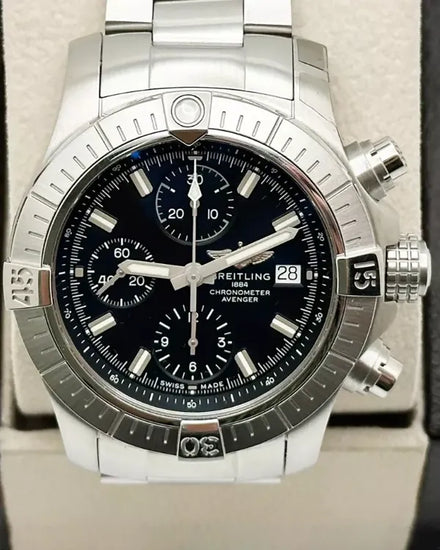 Breitling Avenger 43MM Black Dial Steel Bracelet (A13385)