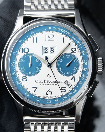 2022 Carl F. Bucherer Heritage BiCompax Annual Calendar Lucerne L.E. 41MM White Dial Steel Bracelet (00.10803.08.12.22)