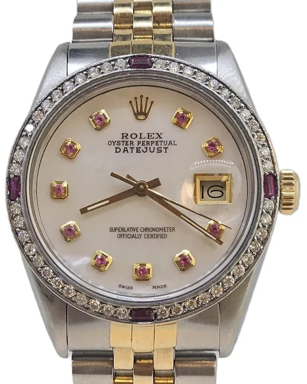 Rolex Datejust 36MM Aftermarket Mother of Pearl Dial Two-Tone Jubilee Bracelet (16013)