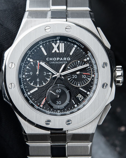 Chopard Alpine Eagle XL Chrono Flyback 44MM Black Dial Steel Bracelet (298609-3002)