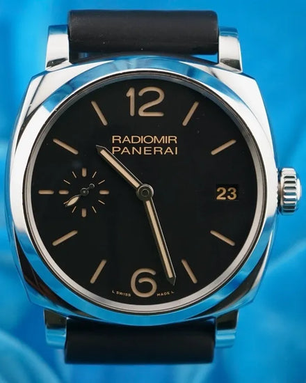 Panerai Radiomir 1940 3 Days "Acciaio" 47MM Black Dial Rubber Strap (PAM00514)