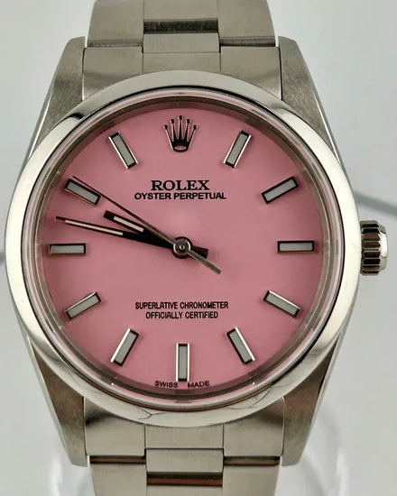 Rolex Air-King 34MM Aftermarket Pink Dial Oyster Bracelet (14000)