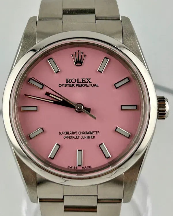 Rolex Air-King 34MM Aftermarket Pink Dial Oyster Bracelet (14000)