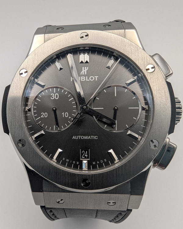 Hublot Classic Fusion Racing 45MM Grey Dial Leather Strap (521.NX.7071.LR)