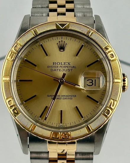 Rolex Datejust Turn-O-Graph 36MM Champagne Dial Two-Tone Jubilee Bracelet (16263)