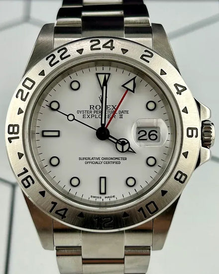 1998 Rolex Explorer II "Polar" 40MM White Dial Oyster Bracelet (16570)