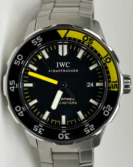 IWC Schaffhausen Aquatimer 2000 44MM Black Dial Steel Bracelet (IW356808)