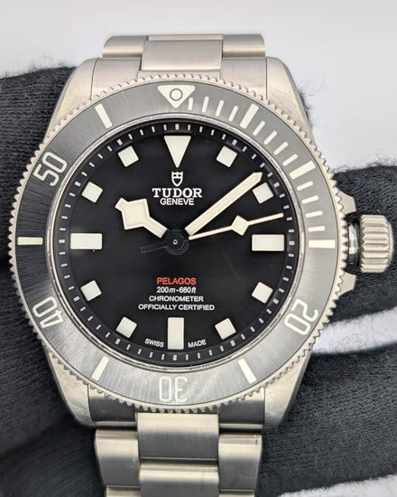 2023 Tudor Pelagos 39MM Black Dial Titanium Bracelet (25407N)