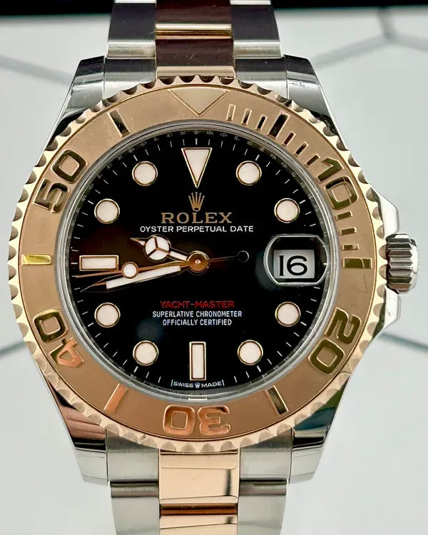 2023 Rolex Yacht-Master 37MM Black Dial Two-Tone Oyster Bracelet (268621)