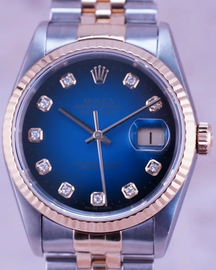 Rolex Datejust 36MM Blue Dial Two-Tone Jubilee Bracelet (16233G)