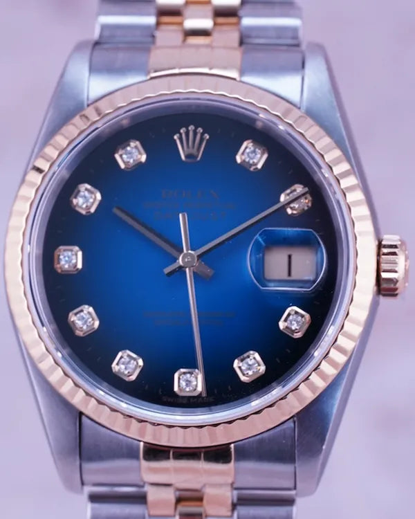 Rolex Datejust 36MM Blue Dial Two-Tone Jubilee Bracelet (16233G)