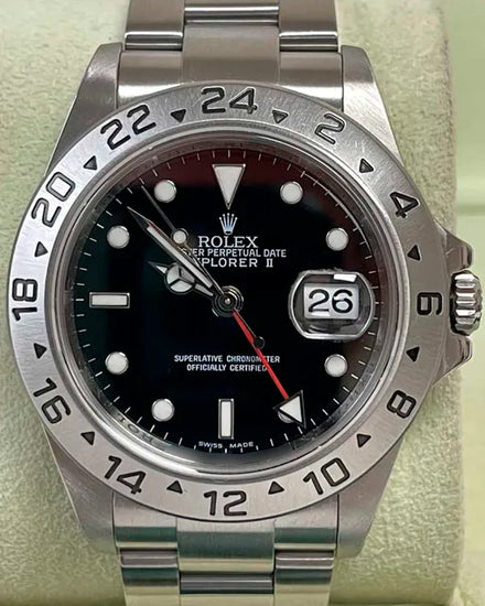 Rolex Explorer II 40MM Black Dial Oyster Bracelet (16570)