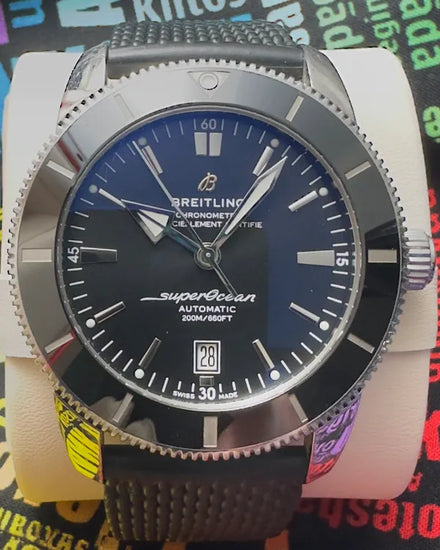 Breitling Superocean Heritage II 46MM Black Dial Rubber Strap (AB2020)