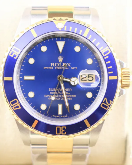 Rolex Submariner Date "Bluesy" 40MM Blue Dial Two-Tone Oyster Bracelet (16613)