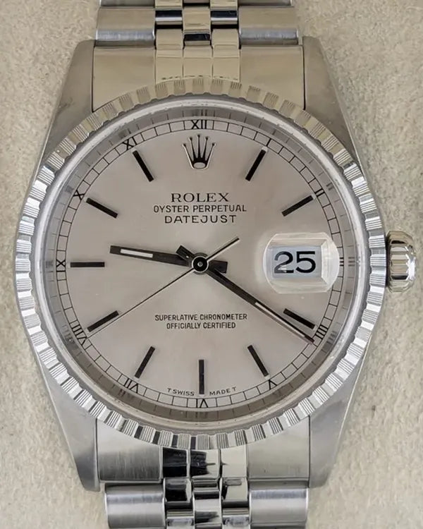 1997 (U Serial) Rolex Datejust 36MM Silver Dial Jubilee Bracelet (16220)