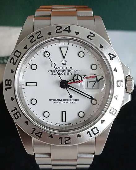 2005 Rolex Explorer II "Polar" 40MM White Dial Oyster Bracelet (16570)