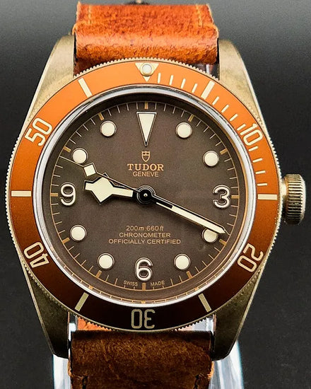 2017 Tudor Black Bay Bronze 43MM Brown Dial Leather Strap (79250BM)