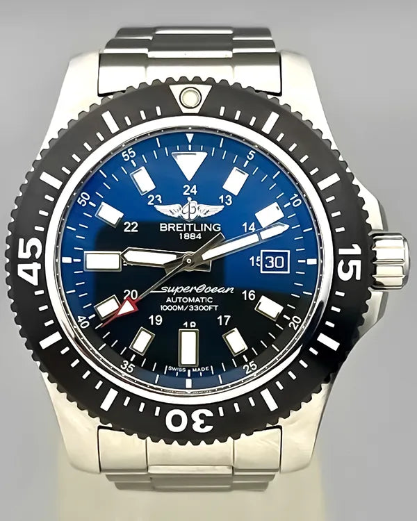 No Reserve - 2019 Breitling Superocean Special 44MM Black Dial Steel Bracelet (Y17393101B1A1)