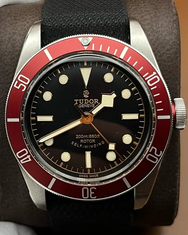 2016 Tudor Black Bay Heritage "Smiley" 41MM Black Dial Leather Strap (79220R)