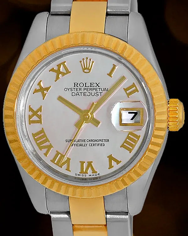 Rolex Lady-Datejust 26MM Mother of Pearl Dial Two-Tone Oyster Bracelet (79173)