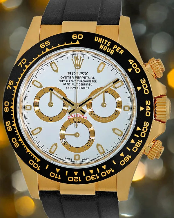 2021 Rolex Cosmograph Daytona 40MM White Dial Oysterflex Strap (116518LN)