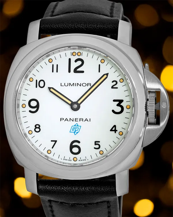 2021 Panerai Luminor Base Logo 44MM White Dial Leather Strap (PAM00630)