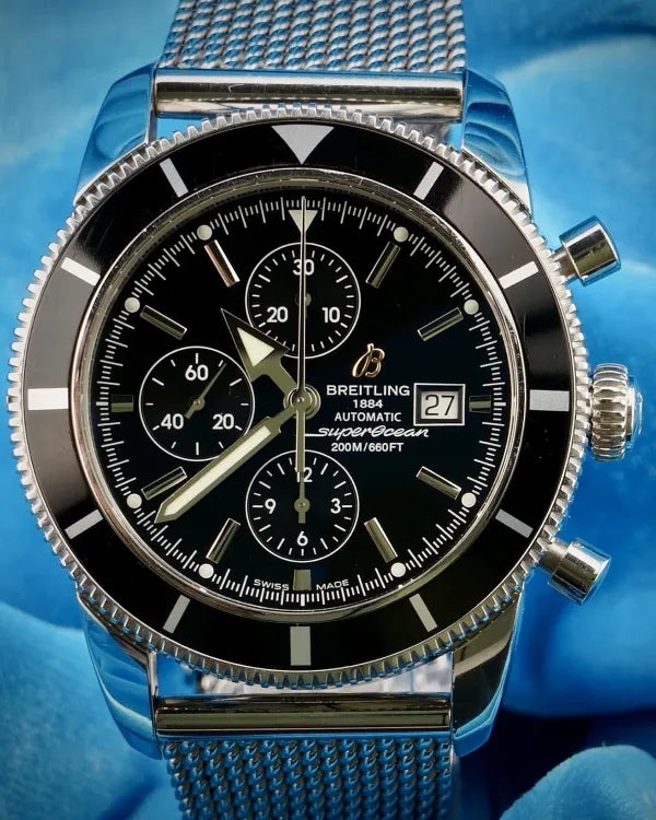 Breitling Superocean Heritage Chronograph 46MM Black Dial Steel Brecelet (A13320)