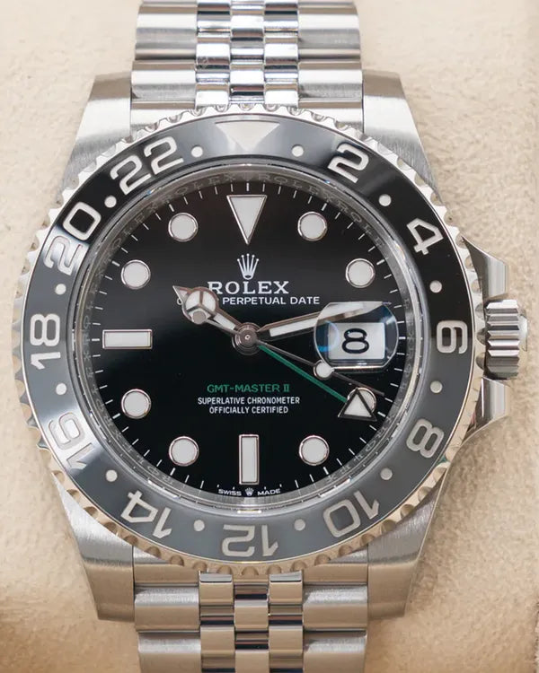 2024 Rolex GMT-Master II "Bruce Wayne" 40MM Black Dial Jubilee Bracelet (126710GRNR)
