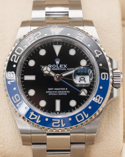2022 Rolex GMT-Master II "Batman" 40MM Black Dial Oyster Bracelet (126710BLNR)