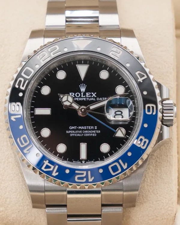 2022 Rolex GMT-Master II "Batman" 40MM Black Dial Oyster Bracelet (126710BLNR)