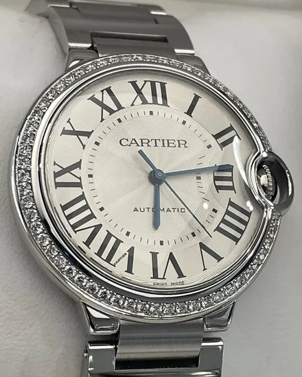 Cartier Ballon Bleu 36MM Silver Dial Steel Bracelet (W6920046)