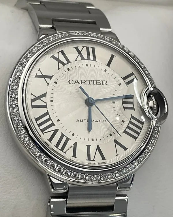 Cartier Ballon Bleu 36MM Silver Dial Steel Bracelet (W6920046)
