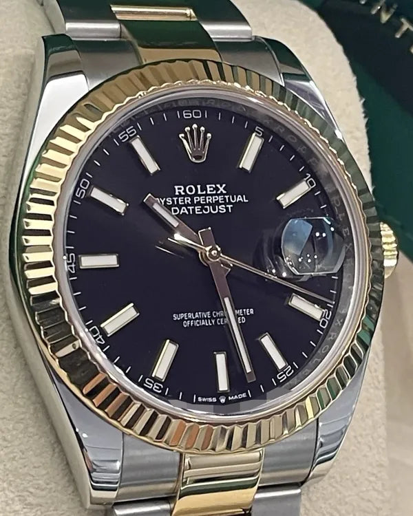 2024 Rolex Datejust 41MM Black Dial Two-Tone Oyster Bracelet (126333)
